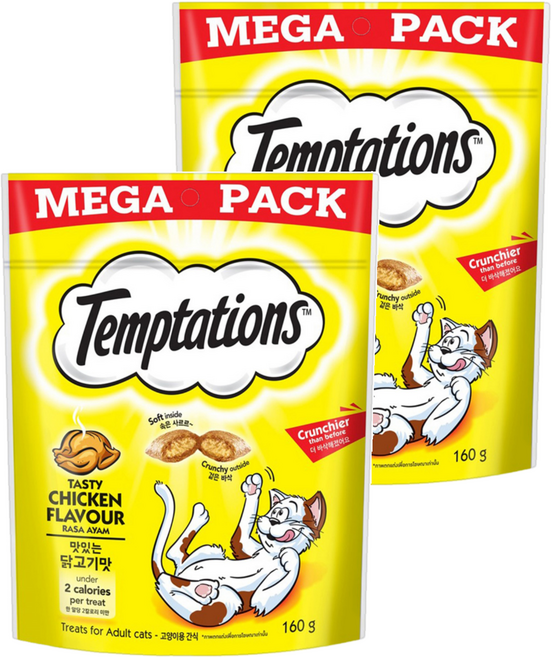 Temptations 喵愛餡 貓點心, 火烤嫩雞口味, 160g, 2包