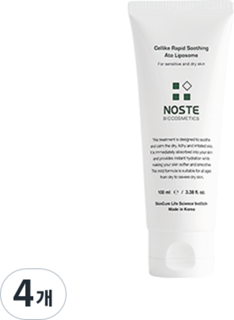 NOSTE Celllike舒緩敏感肌保濕身體乳, 100ml, 4個