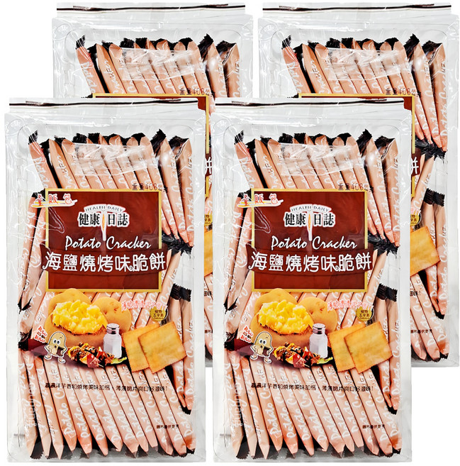 HEALTH DAILY 健康日誌 海鹽燒烤味脆餅, 408g, 4袋