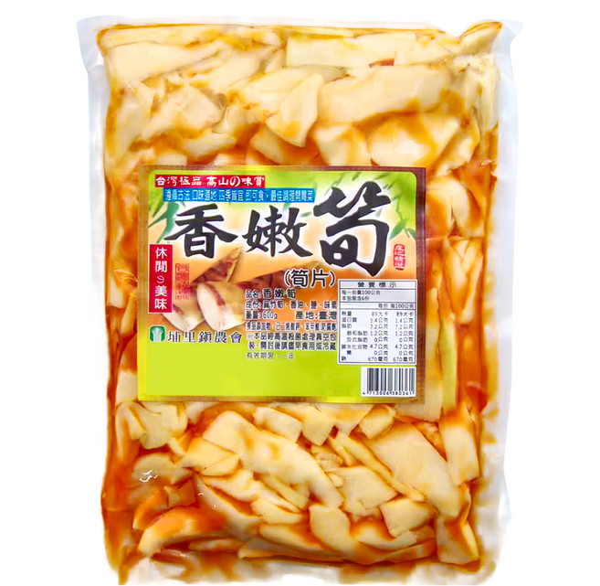 埔里鎮農會 香嫩筍 筍片, 600g, 1包