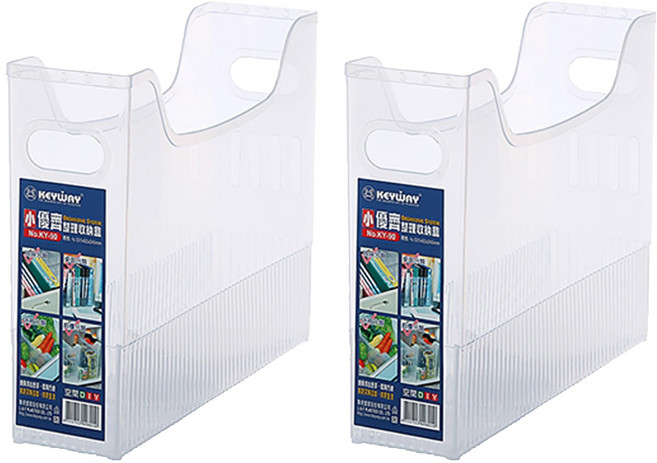 KEYWAY 聯府 小優齊整理收納盒 331 x 92 x 245mm, 透明色, 2個