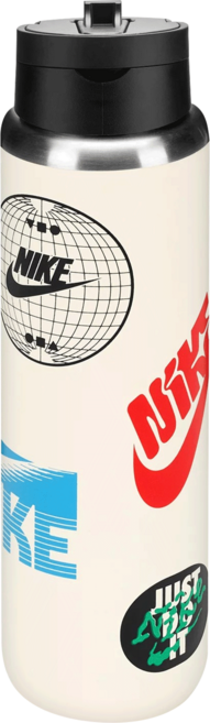 NIKE 耐吉 SS RECHARGE 吸管保冷瓶, 白色, 709ml, 1個