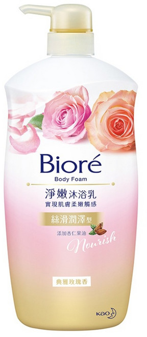 Biore 蜜妮 淨嫩沐浴乳 絲滑潤澤 玫瑰, 1kg, 1瓶