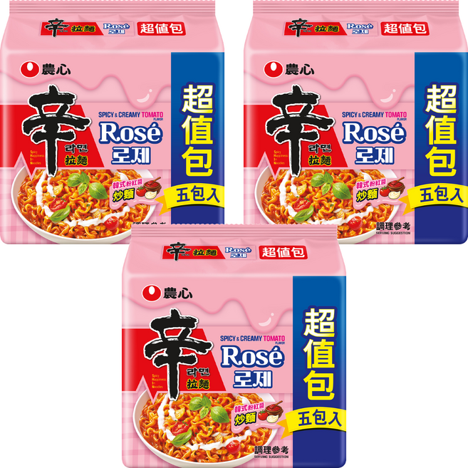 NONGSHIM 農心 辛拉麵 韓式粉紅醬 135g, 15包