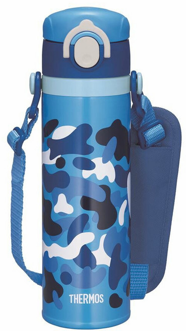 THERMOS 膳魔師 不鏽鋼保溫瓶 JOI-500-BL, 1個, 迷彩藍, 500ml