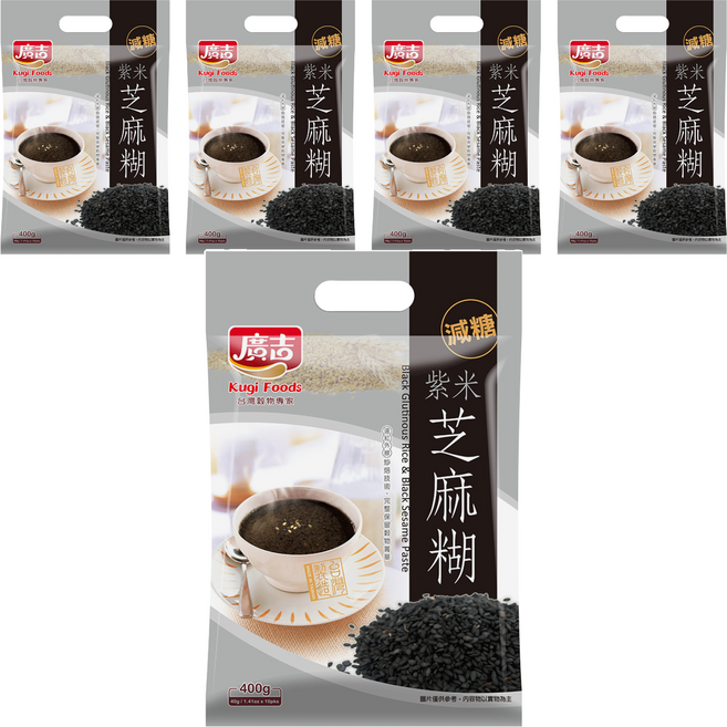 廣吉 減糖紫米芝麻糊, 40g, 10包, 5袋