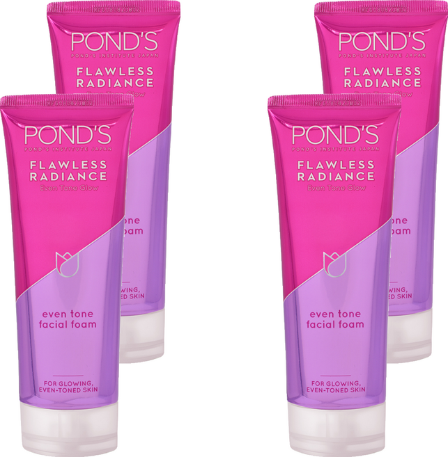 POND'S 旁氏 無瑕透亮系列 極致明亮洗面乳, 100g, 4件