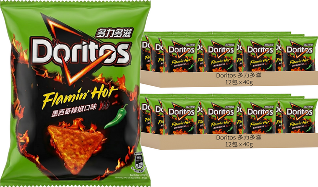Doritos 多力多滋 玉米片 墨西哥辣椒, 40g, 24包