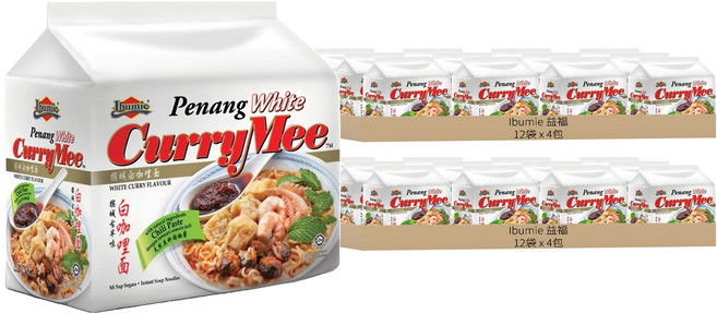 Ibumie 益福 檳城白咖哩湯麵 經濟包 105g, 96包