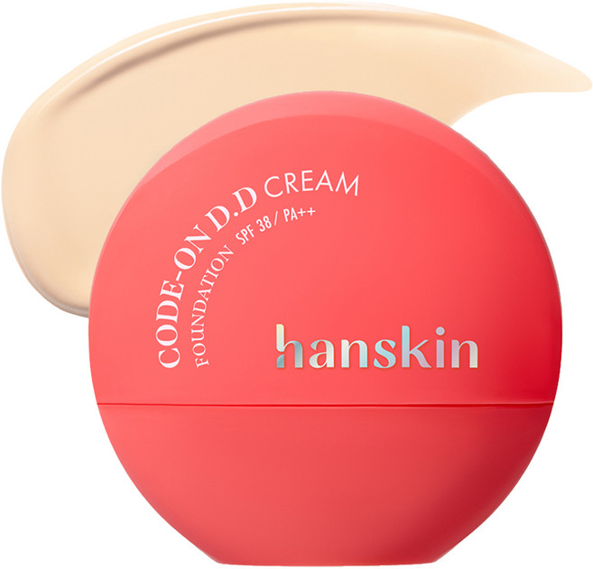 Hanskin CODE ON DD 奶油粉底液 35ml, 19NC 瓷白色, 1個