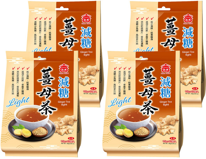 義美 減糖薑母茶, 15g, 12包, 4袋