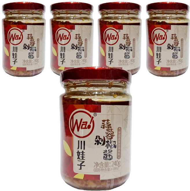 川娃子 蒜蓉剁椒醬, 240g, 5罐