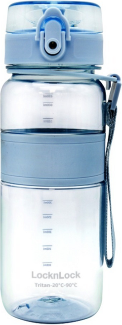 LocknLock 樂扣樂扣 Tritan彈蓋提帶水壺, 雲彩藍, 1個, 650ml