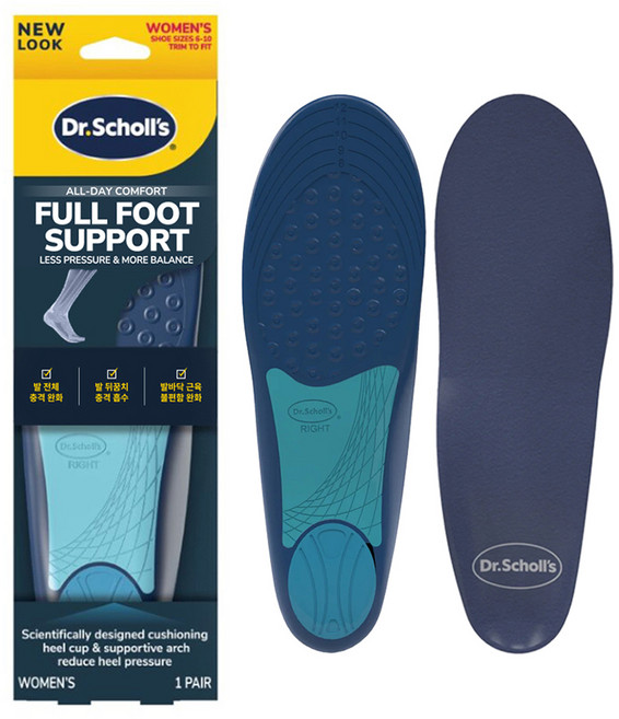 Dr. Scholl's 爽健 後腳跟緩衝機能鞋墊 雙腳穿戴組