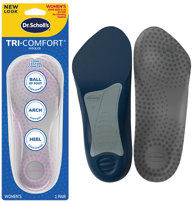 Dr. Scholl's 爽健 女性專用 足底三重支撐機能性足底筋膜鞋墊 雙腳穿戴組