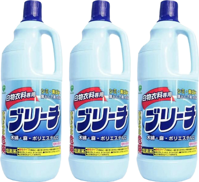 第一石鹼 Laundry Club 漂白劑 白色衣專用, 1.5L, 1入, 3瓶