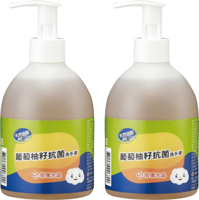 南僑水晶 抗菌洗手液 葡萄柚籽, 320g, 2瓶