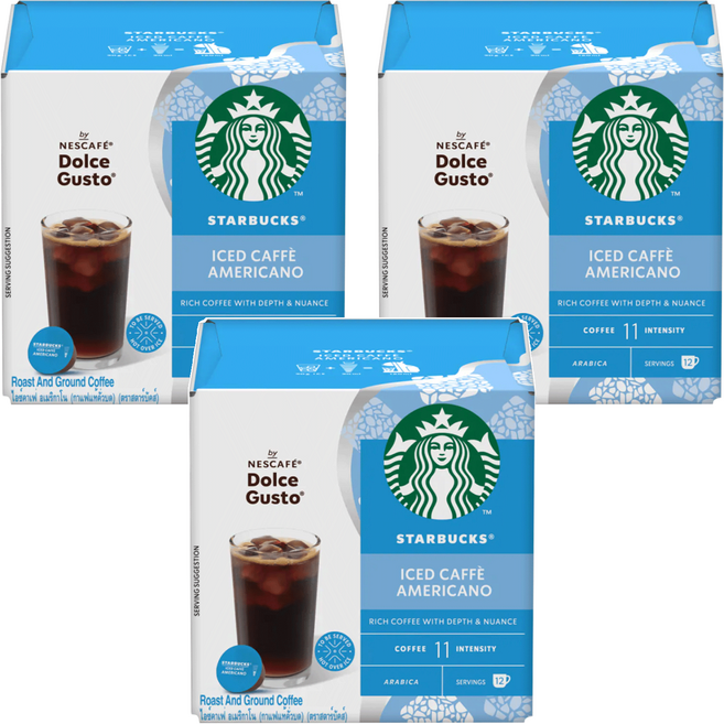 STARBUCKS 星巴克 特選冰美式咖啡膠囊, 5.5g, 12顆, 3盒