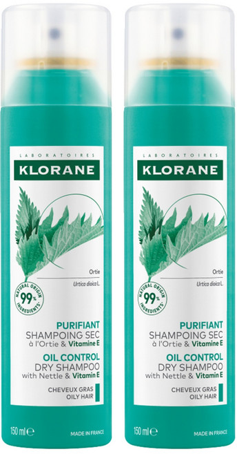 KLORANE 蔻蘿蘭 控油乾洗髮噴霧, 150ml, 2瓶