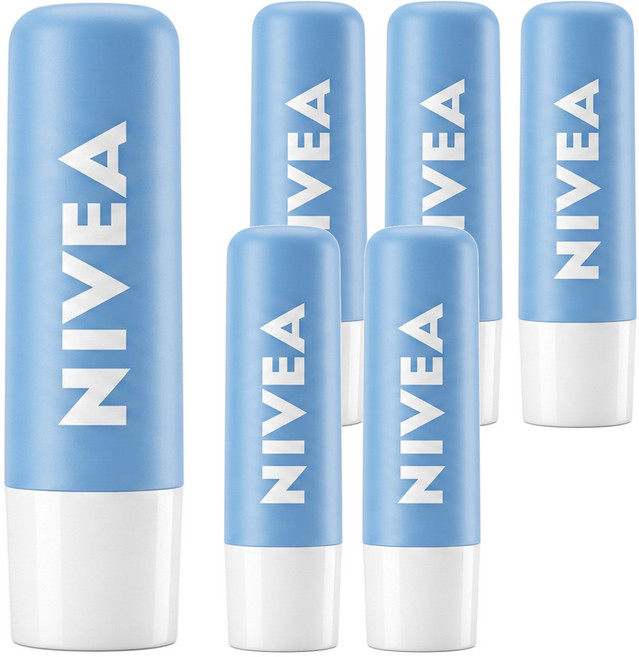 NIVEA 妮維雅 護唇膏, 6支, 4.8g, 極致保濕