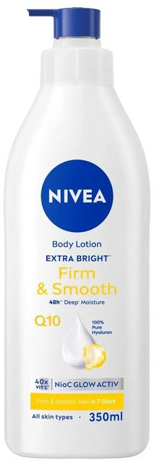 NIVEA 妮維雅 台灣公司貨 亮白彈潤緊膚乳液, 350ml, 1瓶