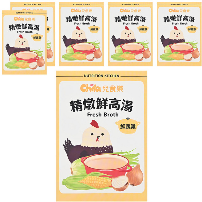 Chila 兒食樂 精燉鮮高湯 鮮蔬雞 3包, 300g, 6盒