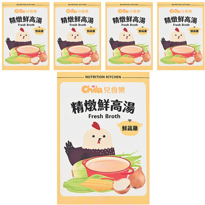 Chila 兒食樂 精燉鮮高湯 鮮蔬雞 3包, 300g, 5盒