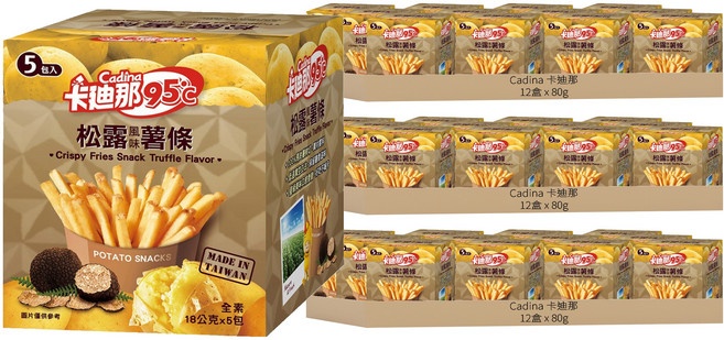 Cadina 卡迪那 95°C松露風味薯條 5包, 80g, 36盒
