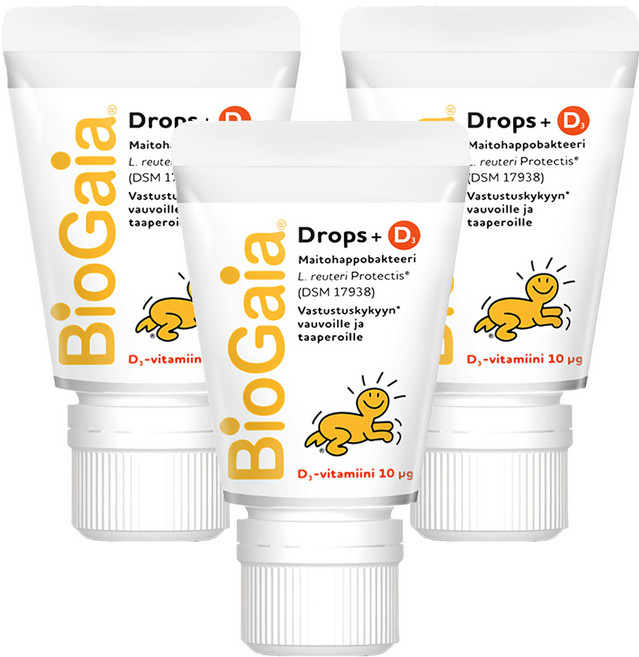 BioGaia 寶乖亞 嬰幼兒液體益生菌 D3 Plus, 10ml, 3條