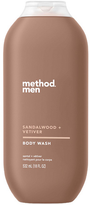 method 美則 男仕潔膚露 檀香岩蘭草, 532ml, 1瓶