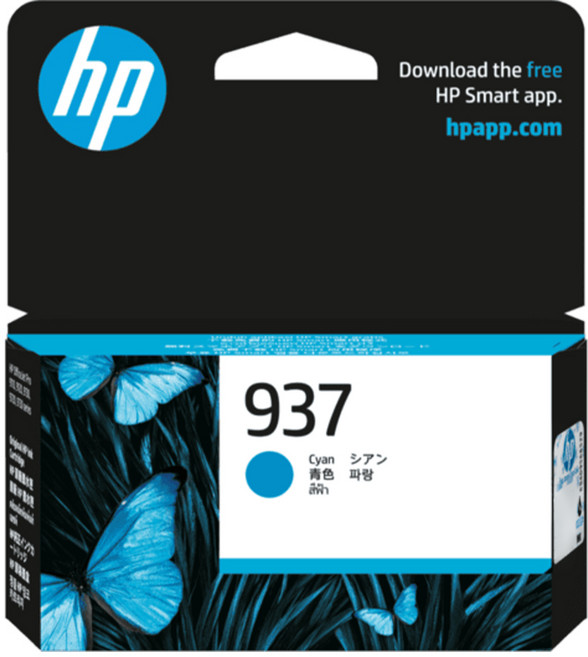 hp 惠普 937 墨水匣, 藍色, 1個