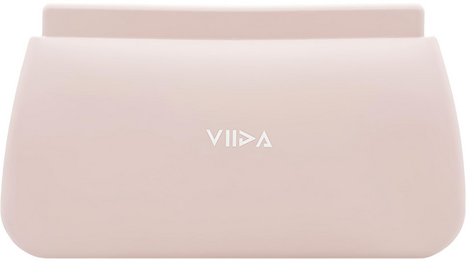 VIIDA Chubby 兒童餐具矽膠防水收納袋 XL 石英粉 21.6*12.1*4cm 1個
