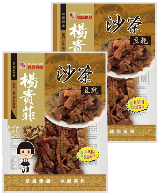 德昌 非基改豆乾 沙茶, 100g, 2包