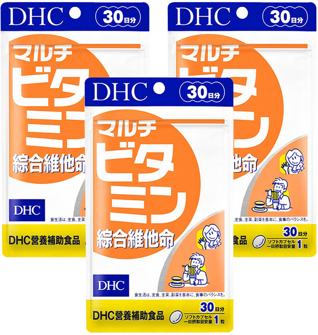 DHC 台灣公司貨 活力綜合維他命, 455mg, 30顆, 3包
