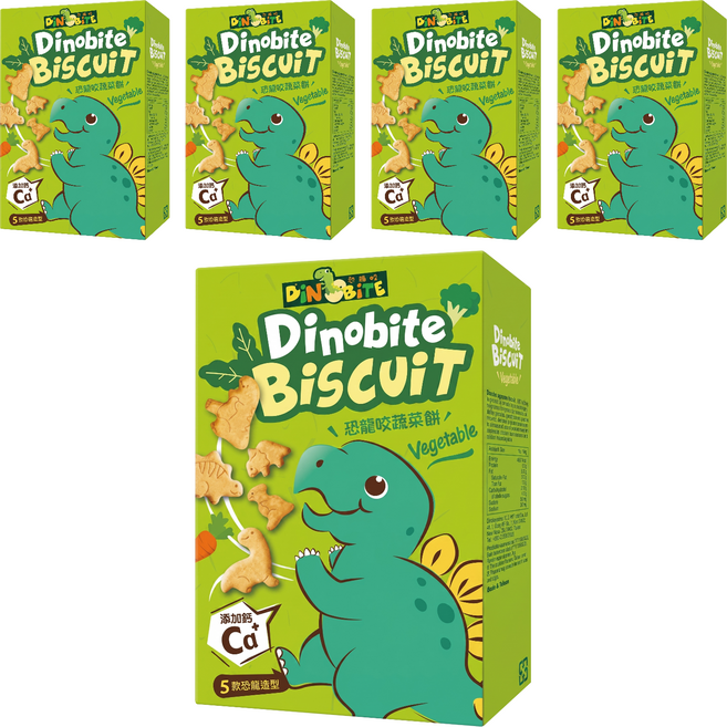 DiNOBiTE 恐龍咬 蔬菜餅 款式隨機, 蔬菜, 60g, 5個