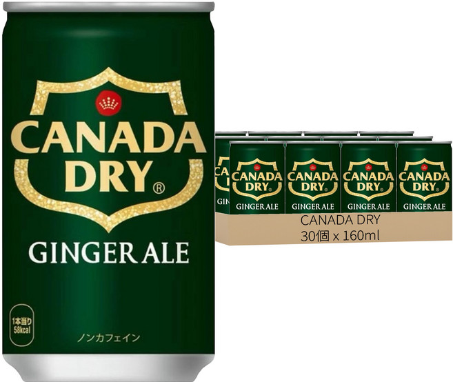 CANADA DRY 薑汁汽水, 160ml, 30個