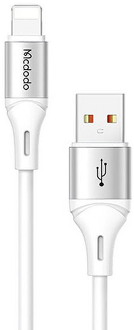 Mcdodo 麥多多 Alpha 矽膠快充線 USB-A-Lightning 3A, 1.2m, 1條, White