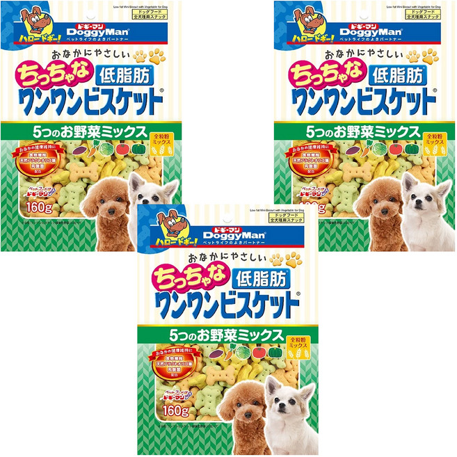 DoggyMan 多格漫 犬用低脂五蔬果消臭餅乾, 3包