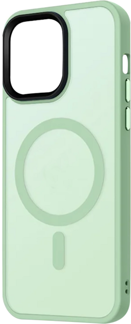 無品牌 智慧型手機 保護殼 iPhone 14 Plus 磁吸 MagSafe 磨砂 馬卡龍 抹茶綠