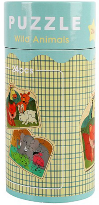 TOPBRIGHT 特寶兒 野生動物拼圖遊戲組 2歲以上, 1罐, 24pcs