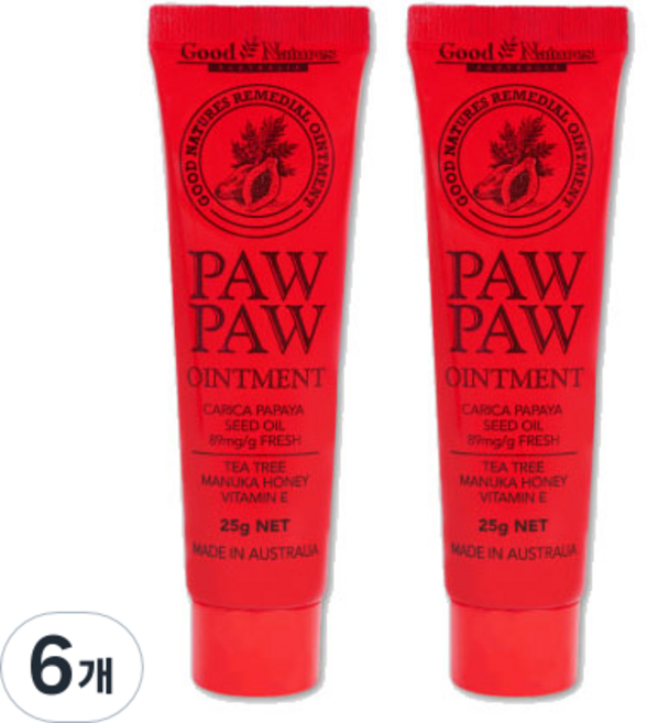 Good Natures Pawpaw木瓜籽油保濕霜, 25g, 6個