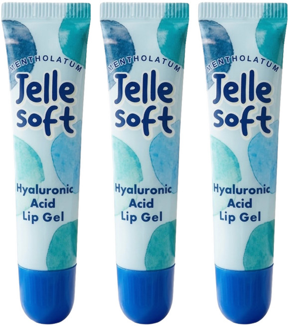 MENTHOLATUM 曼秀雷敦Jelle Soft 輕柔恬漾潤唇凍膏, 玻尿酸 潤澤保濕, 8g, 3條