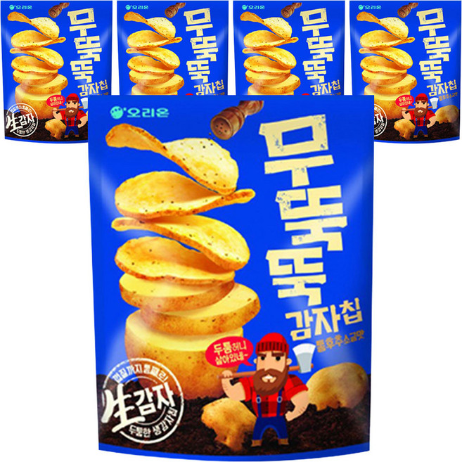 ORION 好麗友 無趣薯片 整顆胡椒鹽味, 60g, 5個