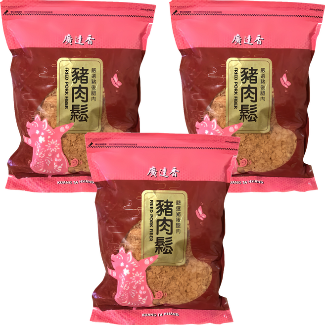 廣達香 豬肉鬆, 1kg, 3包