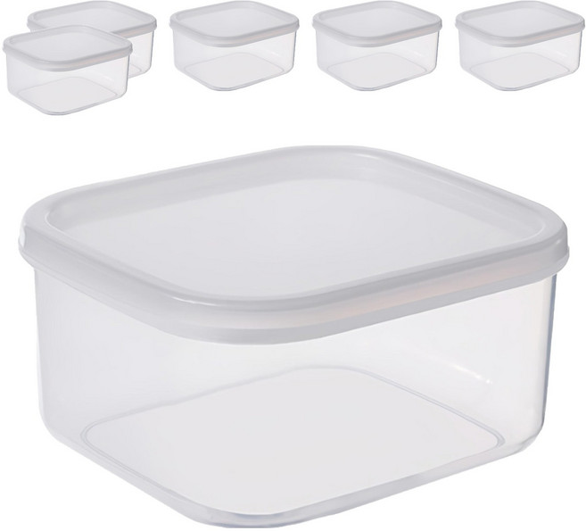 JOSIC 日系透明食品保鮮盒 900ml, 1組, 6個容器 + 6個蓋子