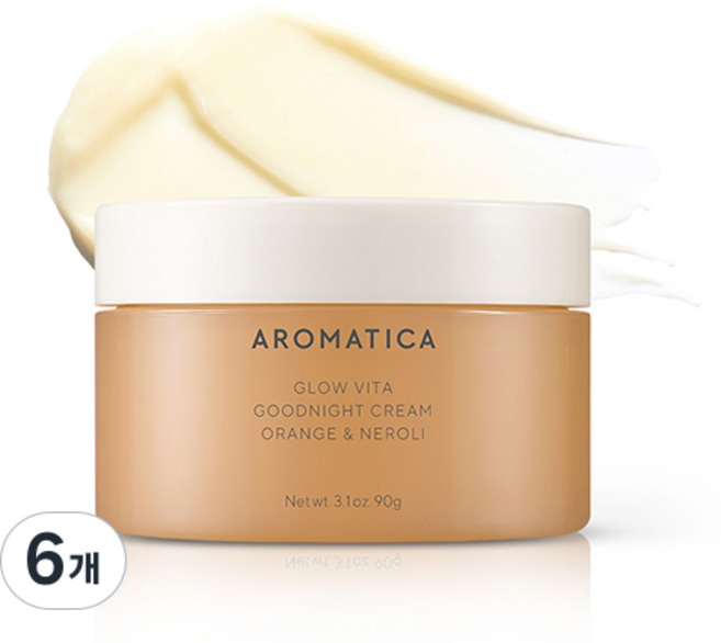 AROMATICA 煥亮維他命晚安橙花面霜, 90g, 6個