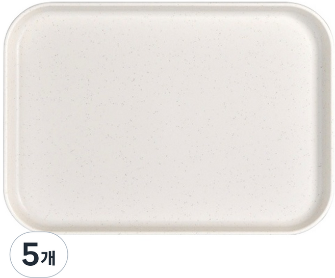 kitchen U 粉彩託盤 小, 5個, 象牙白
