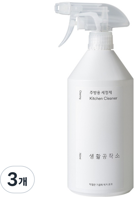 Saengong 生活工作所 廚房用清潔劑, 3個, 750ml