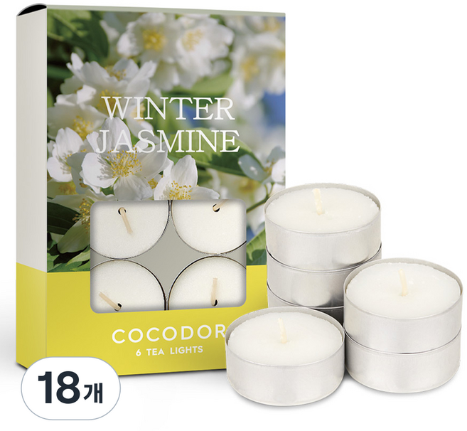 COCODOR 珂珂朵爾 茶蠟蠟燭, 冬日茉莉, 10g, 18個
