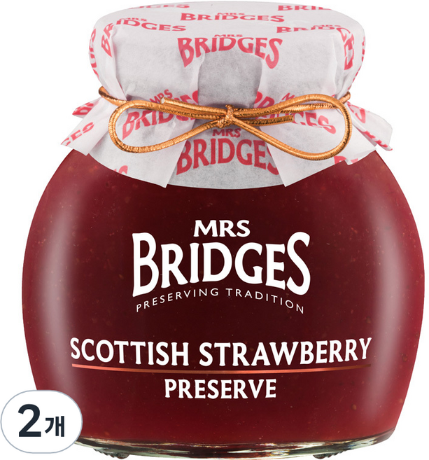 MRS BRIDGES 蘇格蘭草莓果醬, 2個, 340g